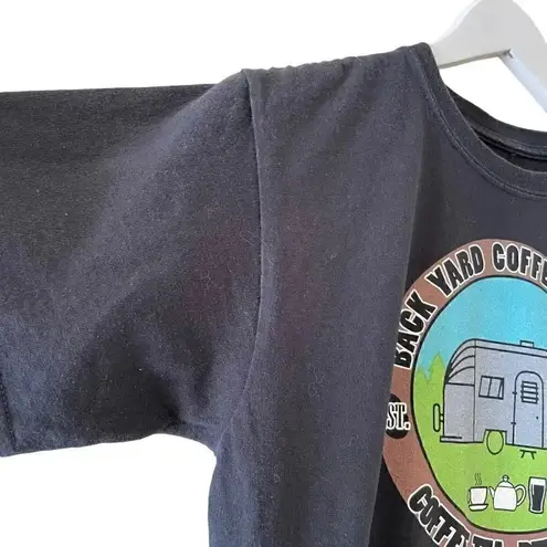 2 for $30 Black “Back Yard Coffee Company Coffee Tea Beer Wine” Short Sleeves L Size L