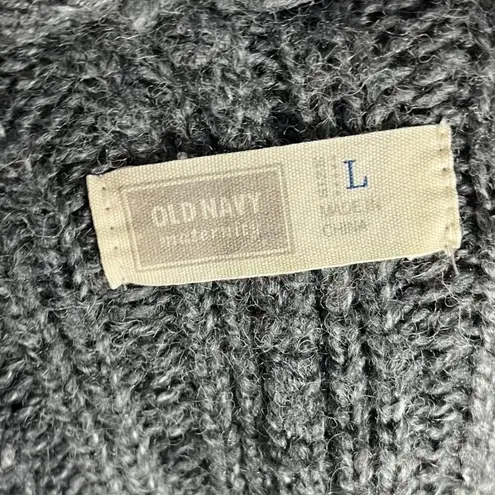 Old Navy  Maternity Women's L Cardigan Sweater Grey Tie Waist Winter Wool‎ Blend
