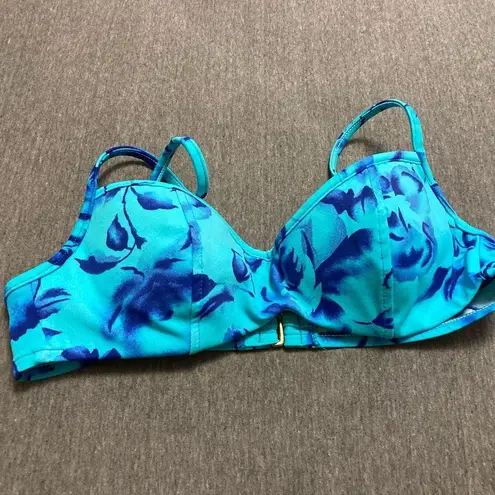 ☀️ Illusion Blue Tie Dye Bikini Top with Underwire Size 8