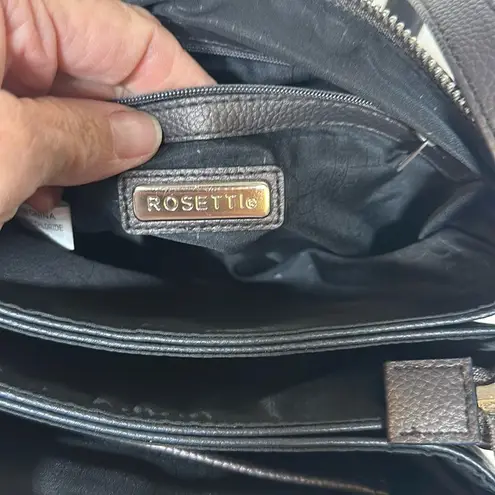 Rosetti Black and Gray Messenger Bag Sleek Design