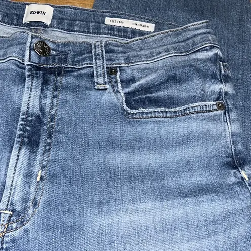 Woman’s Edwin Blue High Rise Bree Crop Jeans Classic Denim Size 30