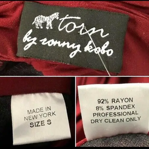 Torn By Ronny Kobo Red open back red Dress,