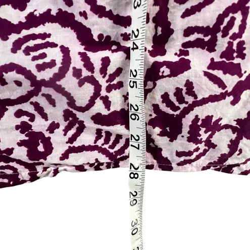 Just My Size Blouse Women 3XL Magenta Pink Ombre Abstract Button Down Top Resort