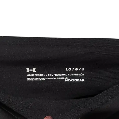  Black Under Armour Athletic Heatgear Compression Legging Size Large