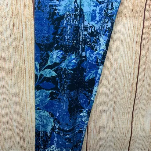 Soft Surroundings S Stretchy Comfy Blue Leggings Workout Gym Yoga