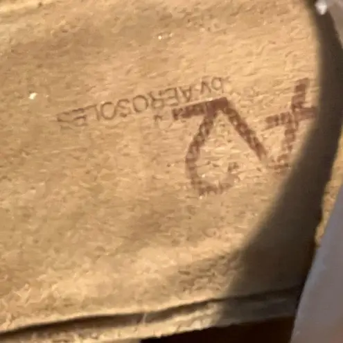 Aerosoles White Sandals Crisscross Straps Wedge Platform Heels SZ 9 Designer