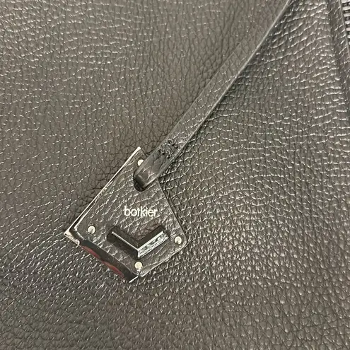 Botkier $298 LEATHER SOHO EXPOSED ZIP TRIM TOTE SHOULDER BAG BLACK/GUNMETAL