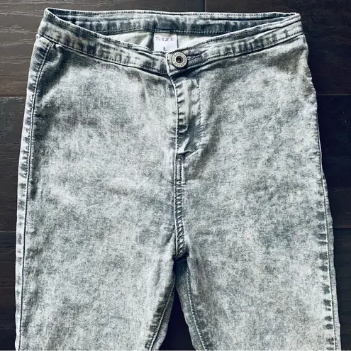 Classic Fashion Vintage 80s Grey Acid Washed High Rise Jeggings/Leggings Size L