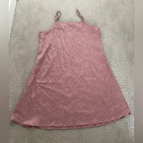 None Pink Leopard Print Spaghetti Strap Nightgown Dress Size Small Loungewear Sexy