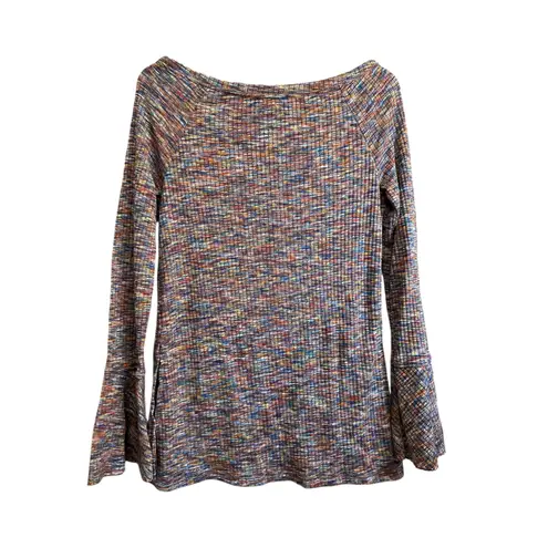 Akemi + Kin Akemi + Kin Womens Multicolor Ribbed Knit Bell Sleeve Top size small - Image 7