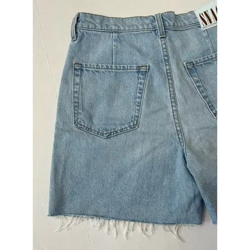 Mother SNACKS Fun Dip Double Pleated Short Fray Just A Nibble Denim Shorts Sz 27 Blue