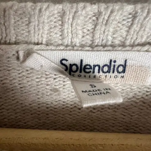 Splendid  Annabelle Wool Cream Red Heart Print Crewneck Sweater Size Small thumbnail 16