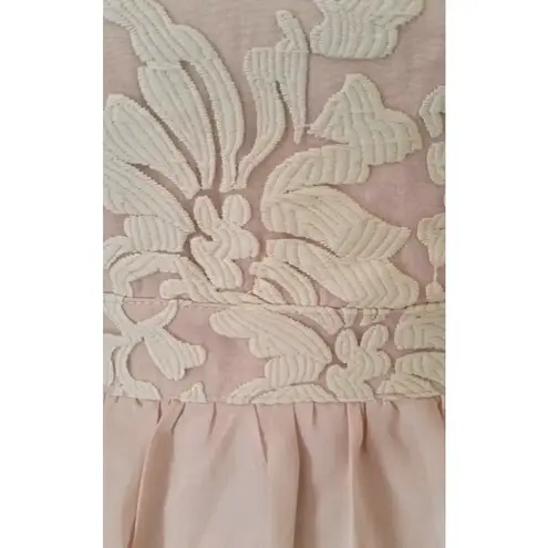 Marineblu Beige Chiffon Embroidered Bodice Party Dress Modcloth Bridgerton Fairy