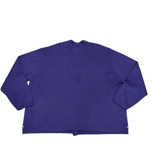 🌟 VTG 80s Koret Wool Blend Metallic Embroidered Cardigan – Women’s 3X –Purple 💜✨ Purple