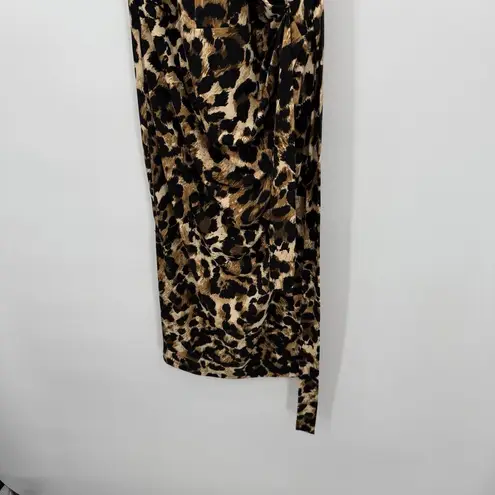 Thalia Sodi Leopard Print Formal Mini Dress Size Small