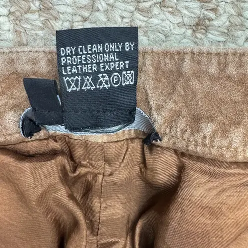 Etcetera Vintage Women 100% Genuine Leather Pans Size 2 Brown. #213