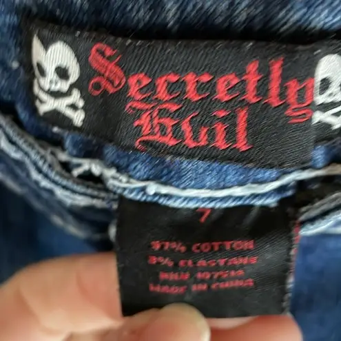 Embellished Denim Jeans Rhinestone Pockets Dark Wash Cute Western Blue Size undefined