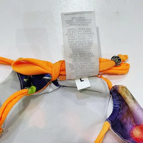 NEW Robb Lulu L High Waist Bikini Bottom Groovy Lucy High Pant Cutout Swimwear Purple Size L