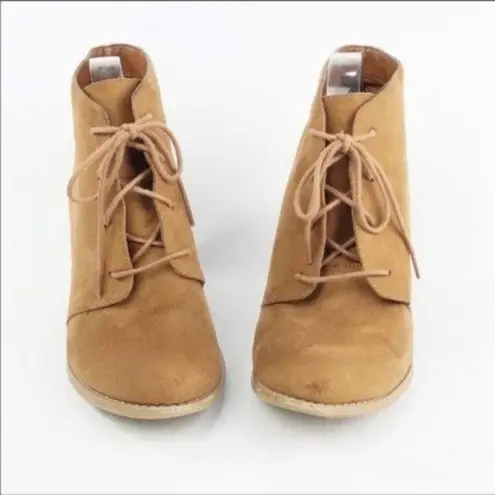 Call it spring Lace Up Tan Ankle Boots 11