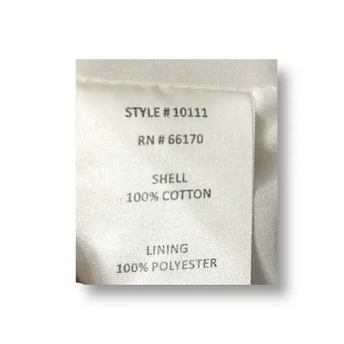 Hutch Anthropologie 8 White Floral Mini Dress Crossback Milkmaid Cottagecore