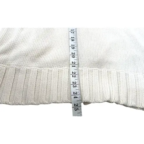 DKNY Jeans Small White Cotton Zipper Front Sweater 88i