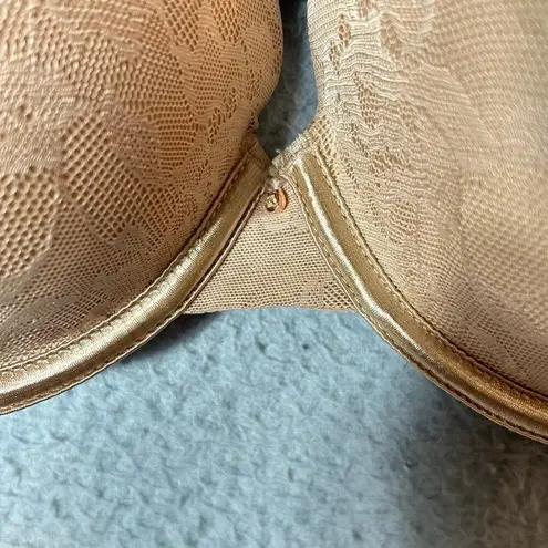 Le Mystère Bra Womens 34DD/E Tan Lace Underwire Padded Bra Size undefined