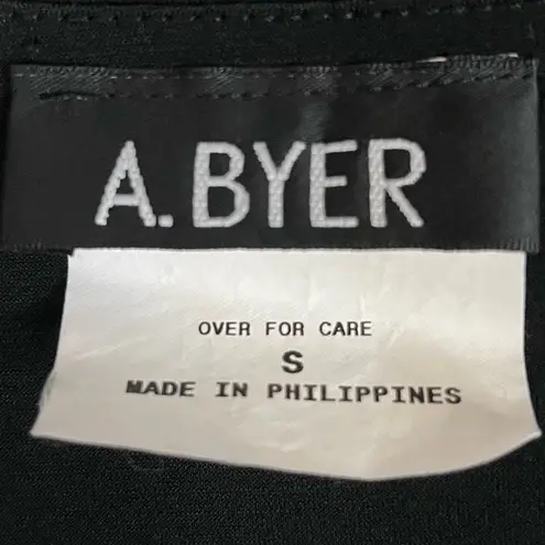 A Byer A. BYER Solid Black Cowl Neck Sleeveless Form Fitting Mini Dress Small LBD