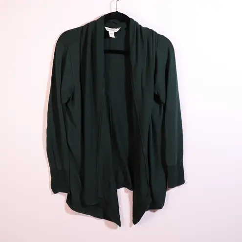 Athleta Women's Pranayama Restore Rib Wrap Nirvana Knit Fabric Cardigan Cypress