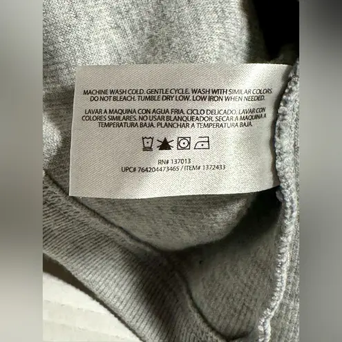 Orvis Sweatshirt Womens Large Gray Flip Cuff 1/4 Zip Pullover Preppy Lightweight