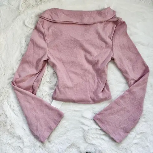 Dazy Women's Pink Collared Jumper Size XS