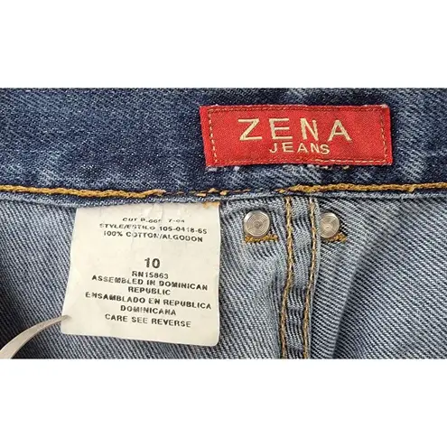 ZENA Jeans Dark Wash High Rise Straight Leg Women's Size 10 Vintage