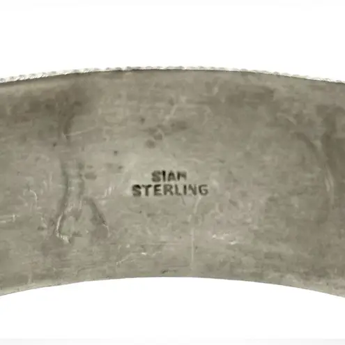 Siam Thailand Vintage Filigree Massive Silver Sterling Cuff Bracelet Pre 1948