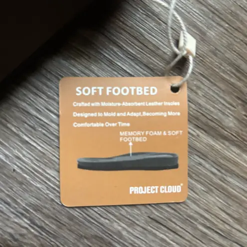 NWT Project Cloud Leather Sandals Women’s 8 Wren Chocolate – Memory, Adjustable Brown