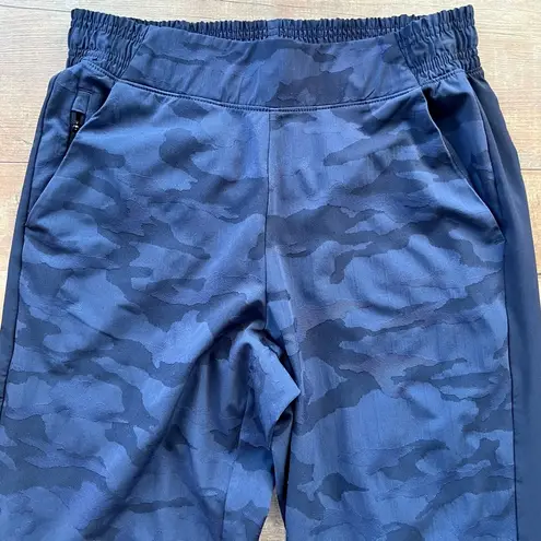 Athleta  Brooklyn Textured Navy Blue Camo Jogger Pants Size 6