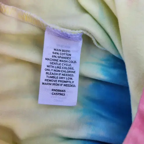 BP . Tie Dye High Rise Cotton Leggings Pink Yellow Blue Size X-Small Skinny NWT