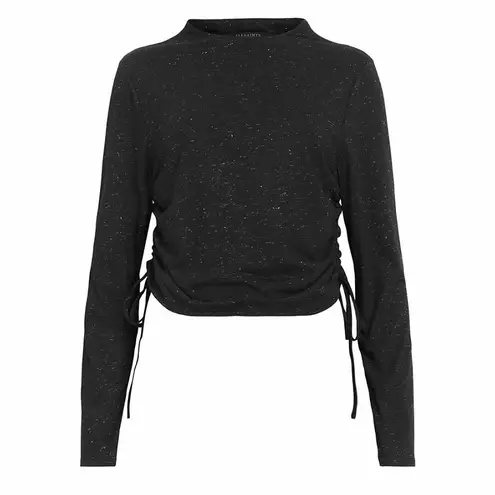 All Saints beta shimmer top cropped Black Women's Top size 8