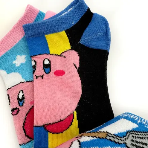 Nintendo Kirby Video Game Ankle Socks Mens Womens Gift Colorful Cute Blue Pink