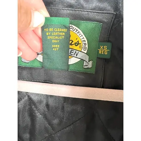 Cabela's leather hooded jacket