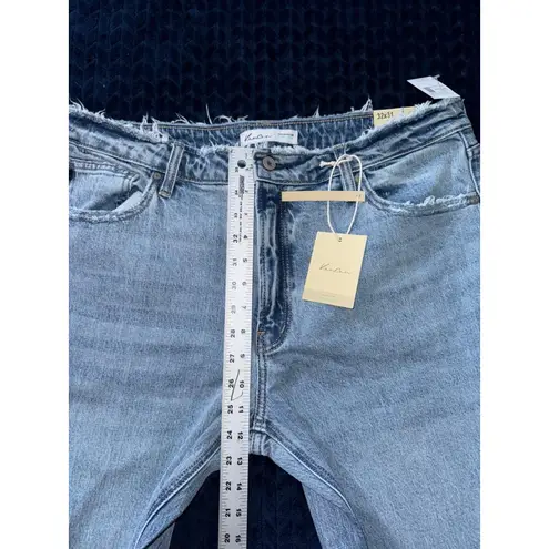 KanCan Women's Blue Denim Wide Leg Jeans High Rise Size 32 NWT