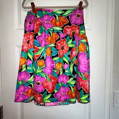 Catalina Vintage Floral Print Wrap Cover Up Skirt
