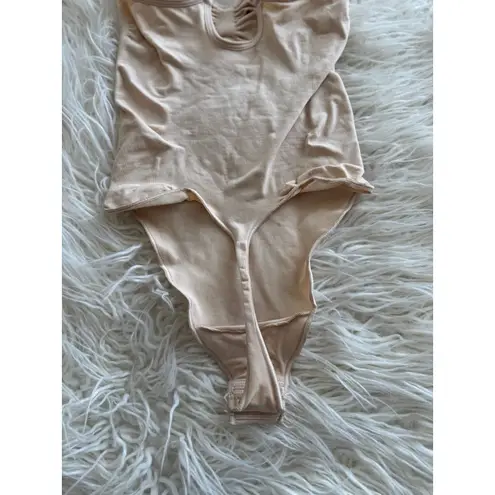 SKIMS Seamless Sculpt Thong Bodysuit Sand Size Large