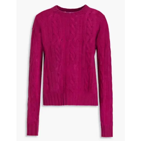 💕NAADAM💕 Cable Knit Cashmere Sweater ~ Berry Large L NWT