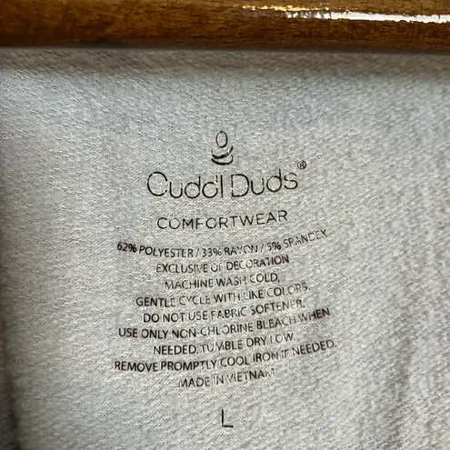 Cuddl Duds Comfortwear Gray Neutral Shawl Collar Cardigan