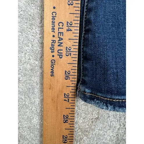 American Eagle Jeans Women 2 Short Super High Rise Flare Dark Wash Stretch Denim Blue Size 2P