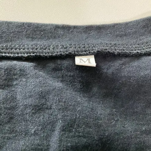 Mushroom Print Black Crop Top T