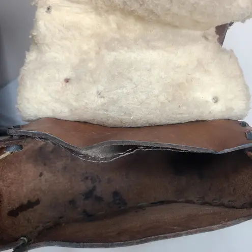 Vintage Saddle Bag Purse Tooled Leather Stirrups Horse Theme Mexico Brown