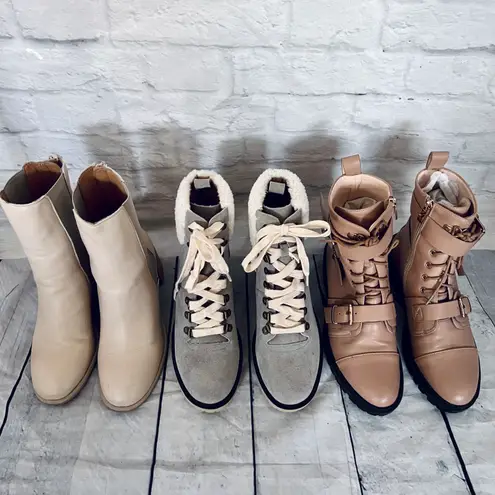 NEW Grey Sherpa Boots Gray Size 6.5