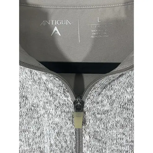 Antigua New York Giants Football Oatmeal Fortune Zip Pullover Pockets Sz Large