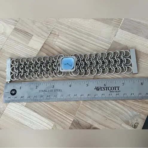 Roberto Cavalli Stunning Ladies Watch Blue Multifaceted Crystal Chain Bracelet