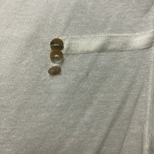 Sita Murt Anthropologie Linen Blend Crochet Cream Lightweight Cardigan Sz Small